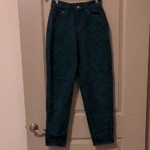 High Rise Teal Jeans for Women